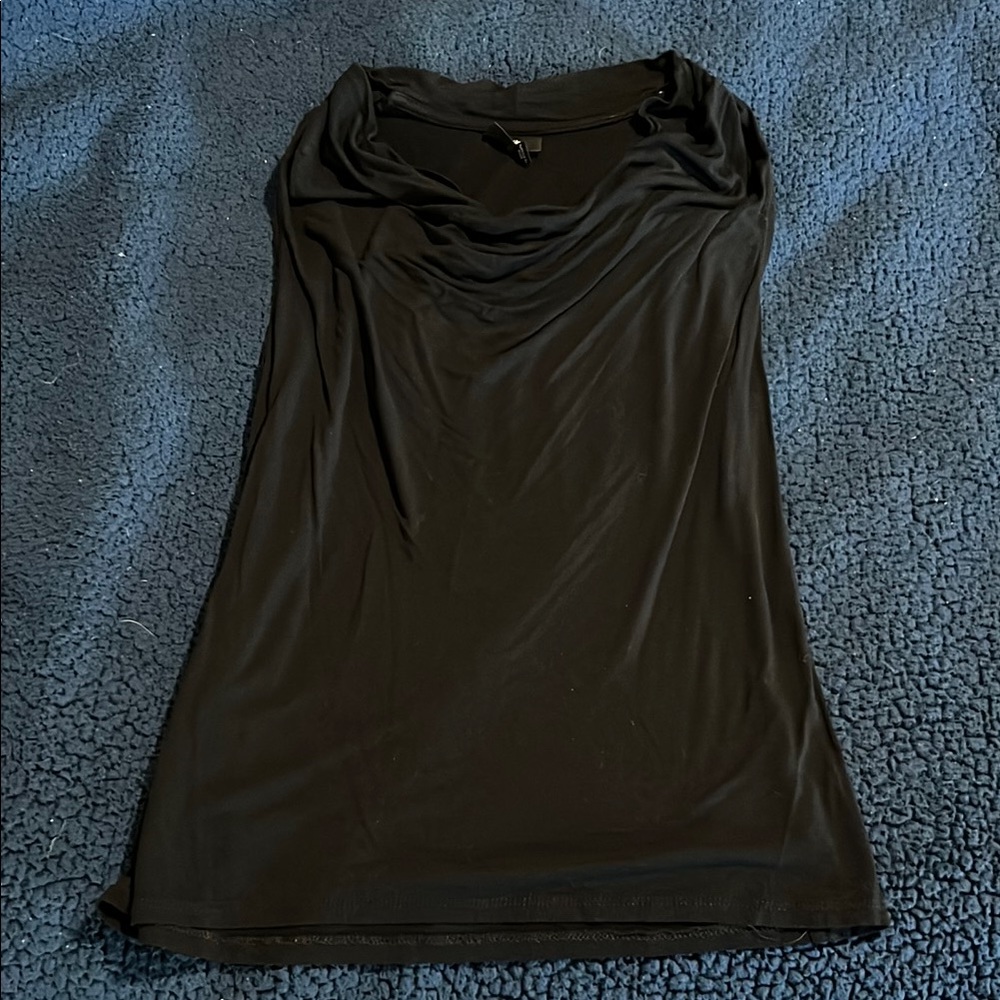 Mossimo Supply Co Black Scoop Neck Fitted Tank Top